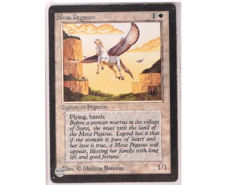 Magic the Gathering TCG. Lot of 6 cards - 2 Mesa Pegasus, 1 Pearled Unicorn, 2 Healing Salve, 1 Holy Armor, Beta. Condition R