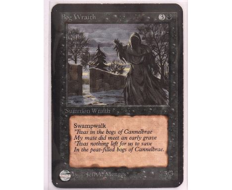 Magic the Gathering TCG. Bog Wraith Alpha.Condition Report:  Good Condition. 