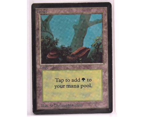 Magic the Gathering TCG. 8x Forest, Beta. Condition Report:  Light play - Excellent. 