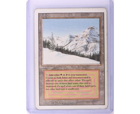 Magic the Gathering TCG. Taiga, Revised. Dual Land card. Condition Report:  Light play. 