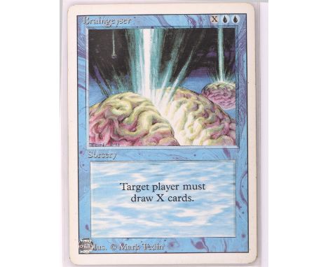 Magic the Gathering TCG. 2x Braingeyser, Revised. Condition Report:  Good condition. 