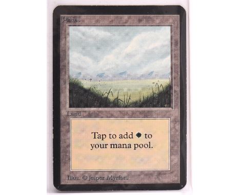 Magic the Gathering TCG. 4x Plains, Alpha. Condition Report:  Light play.