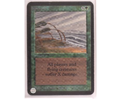 Magic the Gathering TCG. Hurricane, Alpha. Condition Report:  Good condition. 