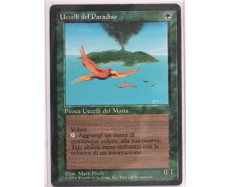 Magic the Gathering TCG. Birds of Paradise FFB "Uccelli del Paradiso", Italian.Condition Report:  Excellent condition.