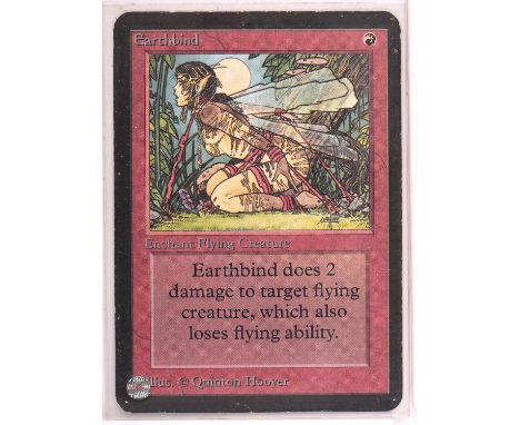 Magic the Gathering TCG. Earthbind, Alpha. Condition Report:  Light play. 