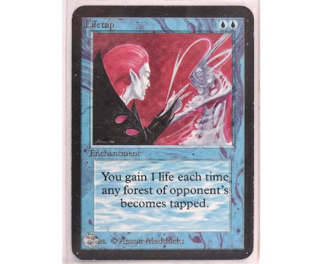 Magic the Gathering TCG. Lifetap. Alpha. Condition Report:  Card is in good condition. 