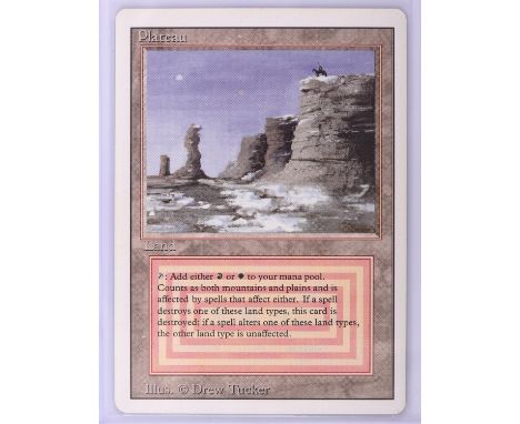 Magic the Gathering TCG. Plateau, Revised. Dual Land card. Condition Report:  Near Mint. 