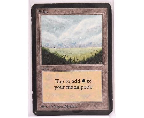 Magic the Gathering TCG. 5x Plains, Alpha. Condition Report:  Light play condition. 