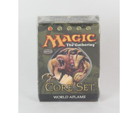 Magic The Gathering TCG - Core Set 9th Edition World Aflame Theme Deck Sealed. One sealed preconstructed deck from a former l