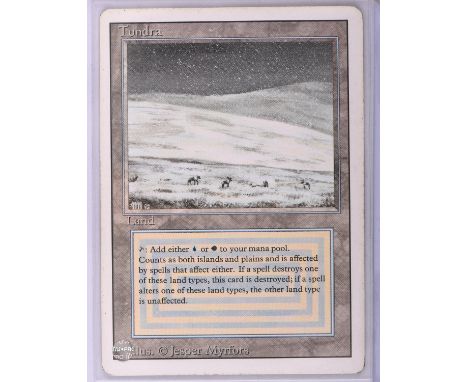 Magic the Gathering TCG. Tundra, Revised. Dual Land card. Condition Report:  Good Condition.