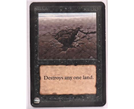 Magic the Gathering TCG. Sinkhole, Alpha. Condition Report:  Good condition. 