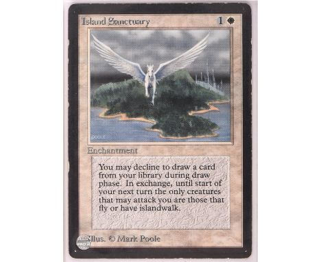 Magic the Gathering TCG. Island Sanctuary, Beta. Condition Report:  Light play.