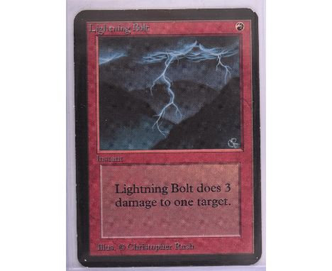 Magic the Gathering TCG. Lightning Bolt, Alpha. Condition Report:  Light play. 