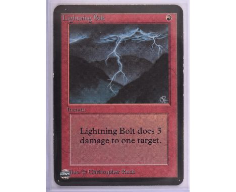 Magic the Gathering TCG. Lightning Bolt, Alpha. Condition Report:  Light play. 