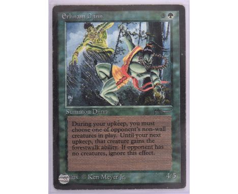 Magic the Gathering TCG. Erhnam Djinn, Arabian Nights. Condition Report:  Light play. 