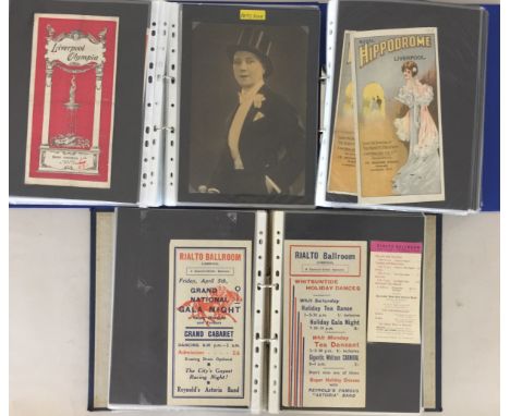 THEATRE PROGRAMMES/ENTERTAINMENT AUTOGRAPHS. Three binders containing hundreds of assorted theatre memorabilia running approx
