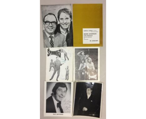 ENTERTAINMENT SIGNATURES - MORECAMBE AND WISE ETC. 57 pieces of entertainment / music memorabilia, typically programmes, 40 o