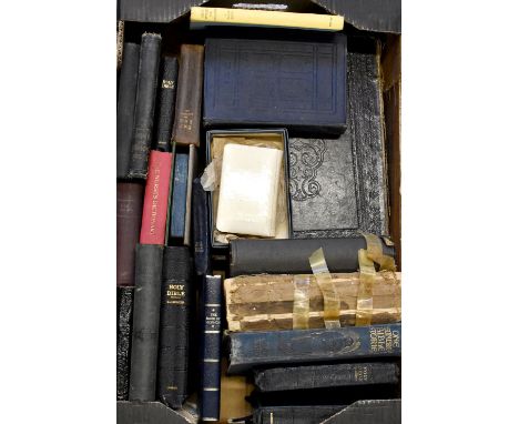A quantity of mainly theological related books to include a boxed Cambridge 'Common Prayers, Hymns A and M' book, various edi