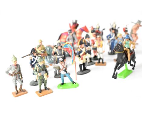 A large quantity of Del Prado metal military figures to include Napoleonic figures, Canadian Mounties, Scottish Highlanders, 