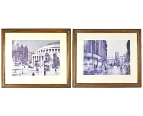 ARTHUR DELANEY; colour lithograph, Manchester Central Library, signed and numbered 325/850 in pencil to margin and another of
