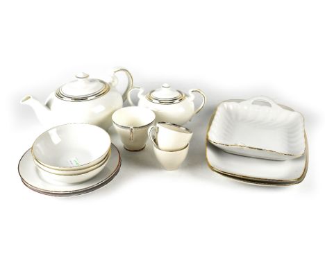 A quantity of white ground dinner and tea ware, some matching pieces, to include German Eschenbach, Harmony Fine China, recta