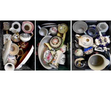 A large quantity of ceramics, mainly mid/late 20th century teapots to include Radford, Sadler examples, various decorative ju
