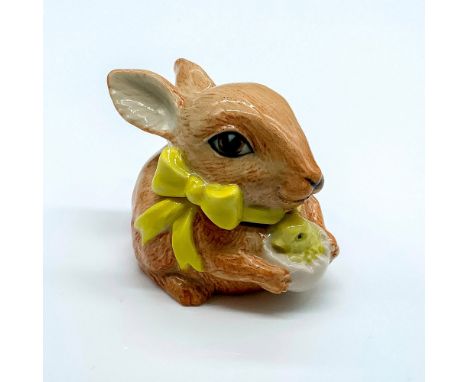 Bunny rabbit holding a hatching baby chick. Only a couple hundred were produced. Face Pots are hand made, high quality potter