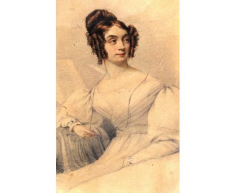 HORACE BEEVER LOVE (1780 - 1838)Portrait of a Victorian ladySigned and dated 1832, watercolour and pencil, 24cm x 18.5cm (ova