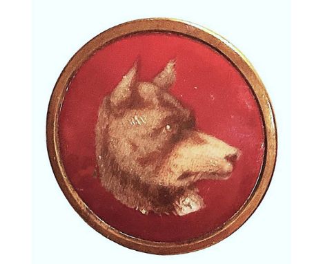 1 Large 19th century colored "Liverpool" dog/wolf head. These colored and colored background examples called Liverpool transf