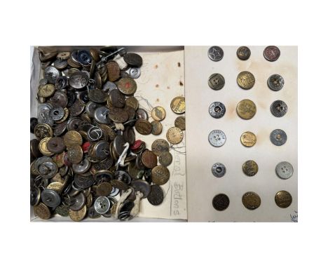 A plethora of a variety of names and name brand overall buttons. This bag lot has a variety for all you collectors that enjoy
