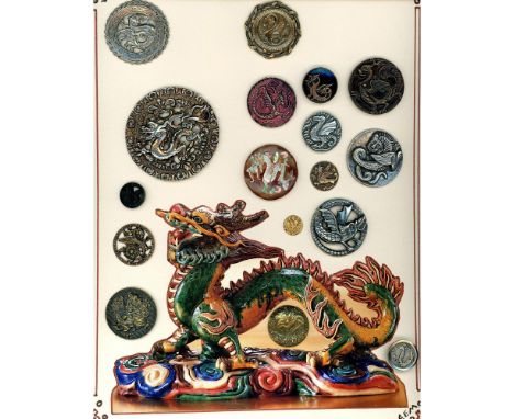 17 S/M/L 19th &amp; 30th century assorted material fabulous animals. Here is what Bruce says is one of the nicest card of dra