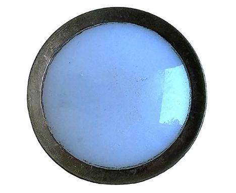 1 Large size 18th C. glass in metal with fiery opal coloration. This is a beautiful example of 18th century craftsmanship. Th