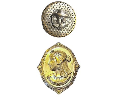 2 Large 19th century examples including unusual shape. This small card includes a cool all over pierced patterned background 