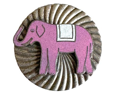1 Large 20th century white metal Elephant button. Here is a really nice example of a French white metal button with an applie