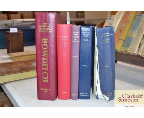 Admiralty Manual of Navigation 1987, volume I; The American Practical Navigator; Nickels Concise Guide to Navigation two volu