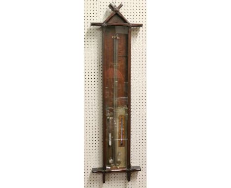 A mahogany cased Admiral Fitzroy wall barometer.