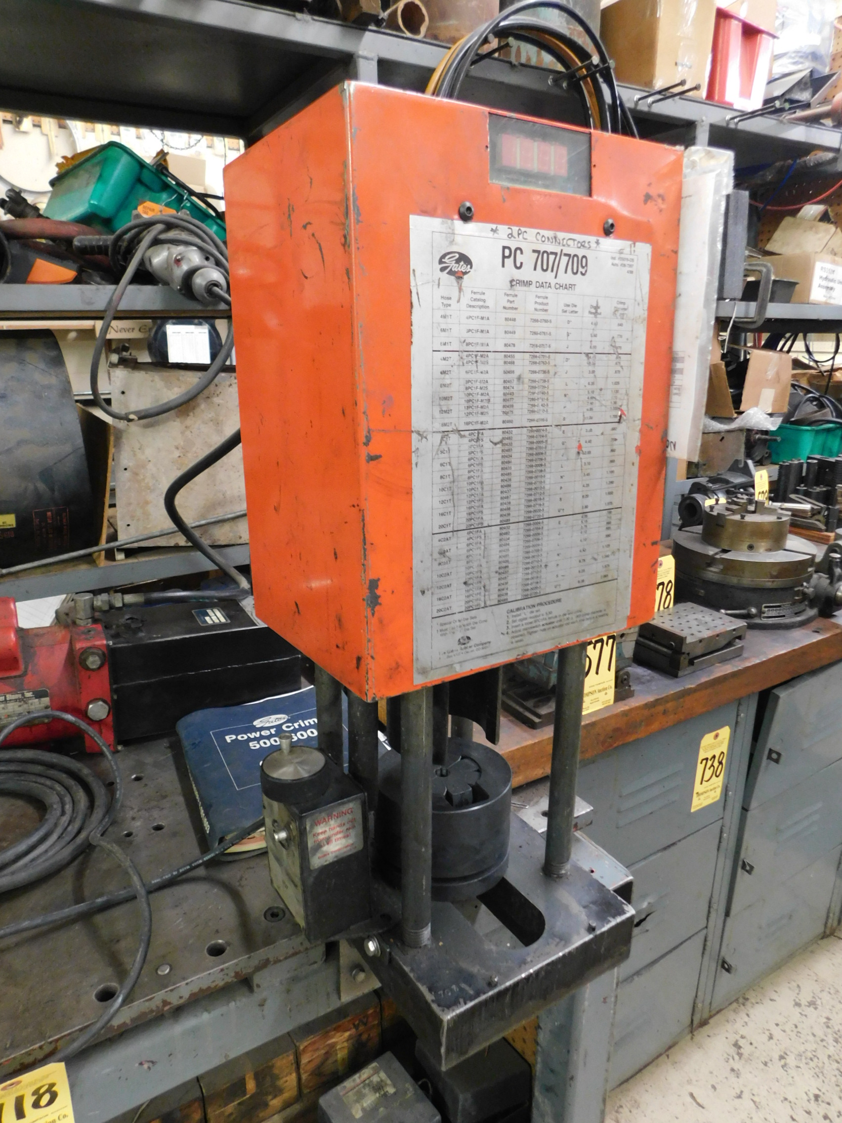 Gates Model PC707 Hydraulic Hose Crimper with Hydraulic Power Unit