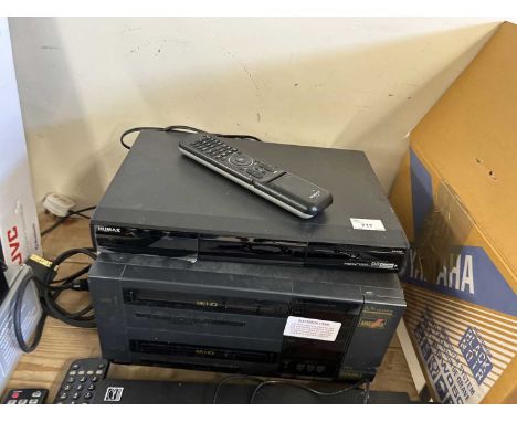 Humax Freeview Box together with Amstrad double video recorder