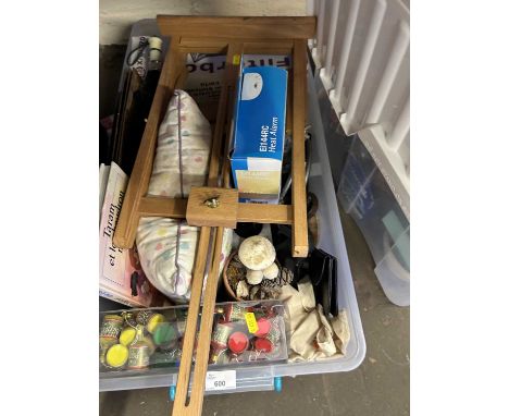 Mixed Lot: Artists table top easel and other items