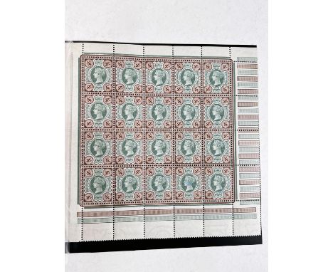 GB: QV, 4d SG 205, a pane of 20 with full margins, U/M with 2 light hinge marks, to border&nbsp; 