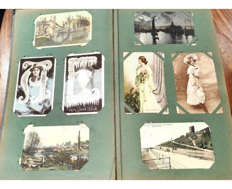 An Art Nouveau album of post cards Edwardian and later 