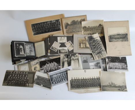 A COLLECTION OF MILITARY INTEREST PHOTOGRAPHS, to include group shots, albums containing personal and portrait types. 