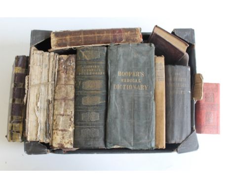 A COLLECTION OF ANTIQUARIAN MEDICAL INTEREST BOOKS to include Culpepper - 'The British Herbal and Family Physician' A/F, Hoop