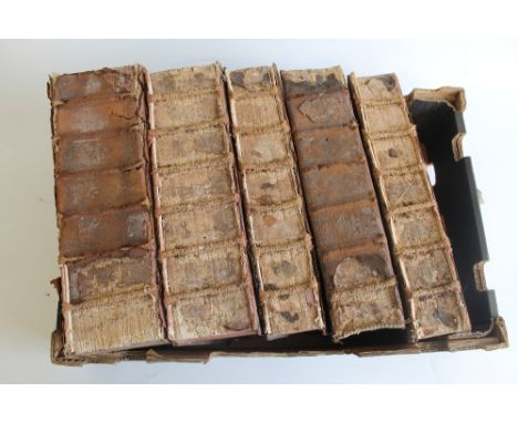 NINE ANTIQUARIAN RELIGIOUS VOLUMES - 'R. P. Cornelii Cornelii A Lapide', Antwerp, early 18th century  (9) Condition Report:Pl