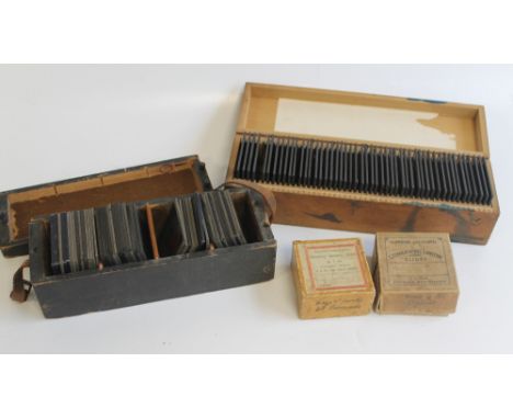 A COLLECTION OF MAGIC LANTERN SLIDES, to include a good selection of coloured Nursery types, etc