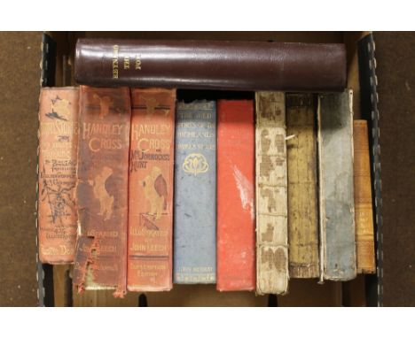 A BOX OF HUNTING RELATED BOOKS to include Handley Cross, Thomas James Arnold - 'Reynard The Fox', 1887 etc  (10) Condition Re
