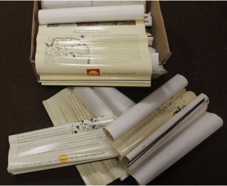 A COLLECTION OF HERITAGE MASTER PRINT REPRODUCTION COUNTY MAPS, together with a quantity of Shell 'Key to the countryside' wa