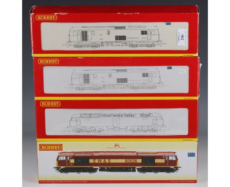 Three Hornby gauge OO DCC Ready diesel electric locomotives, comprising R.2488 EW&amp;S, R.2518 'Spitfire' Fragonset Railways