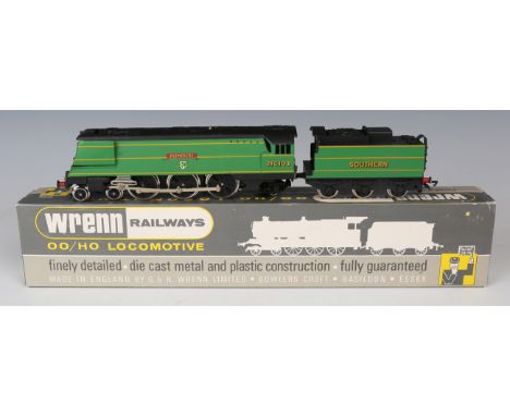 A Wrenn gauge OO/HO W2268 locomotive 21C103 'Plymouth' and tender Southern, boxed with packing pieces, tissue and instruction