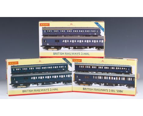 Three Hornby gauge OO DCC Ready train packs, comprising R.3341 British Railways 2-HAL, R.3341A British Railways 2-HAL and R.3